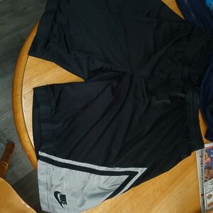 Nike Men's Black and Gray Athletic Shorts